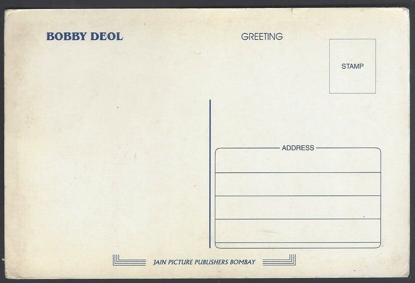 AOP India Bollywood BOBBY DEOL vintage postcard 