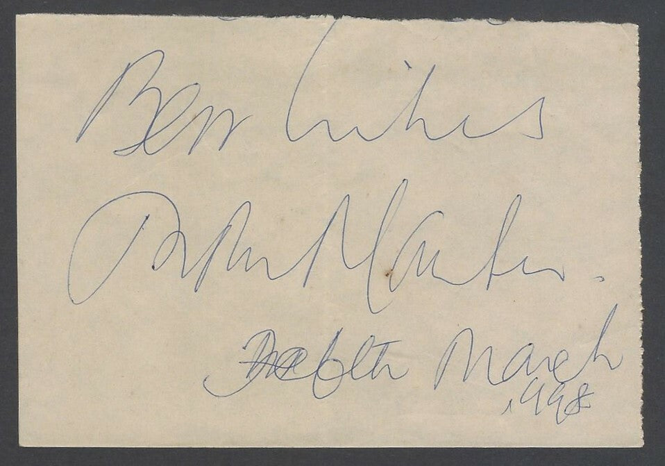 AOP India MOON MOON SEN Bollywood signed autograph book page India