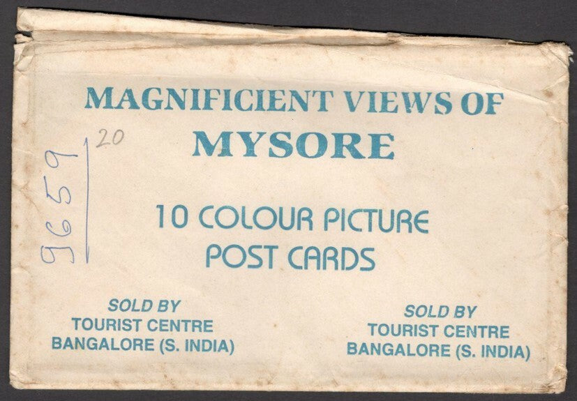 India 10 vintage colour postcards MYSORE