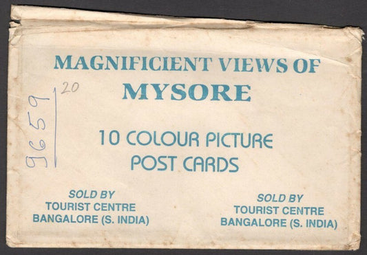 India 10 vintage colour postcards MYSORE