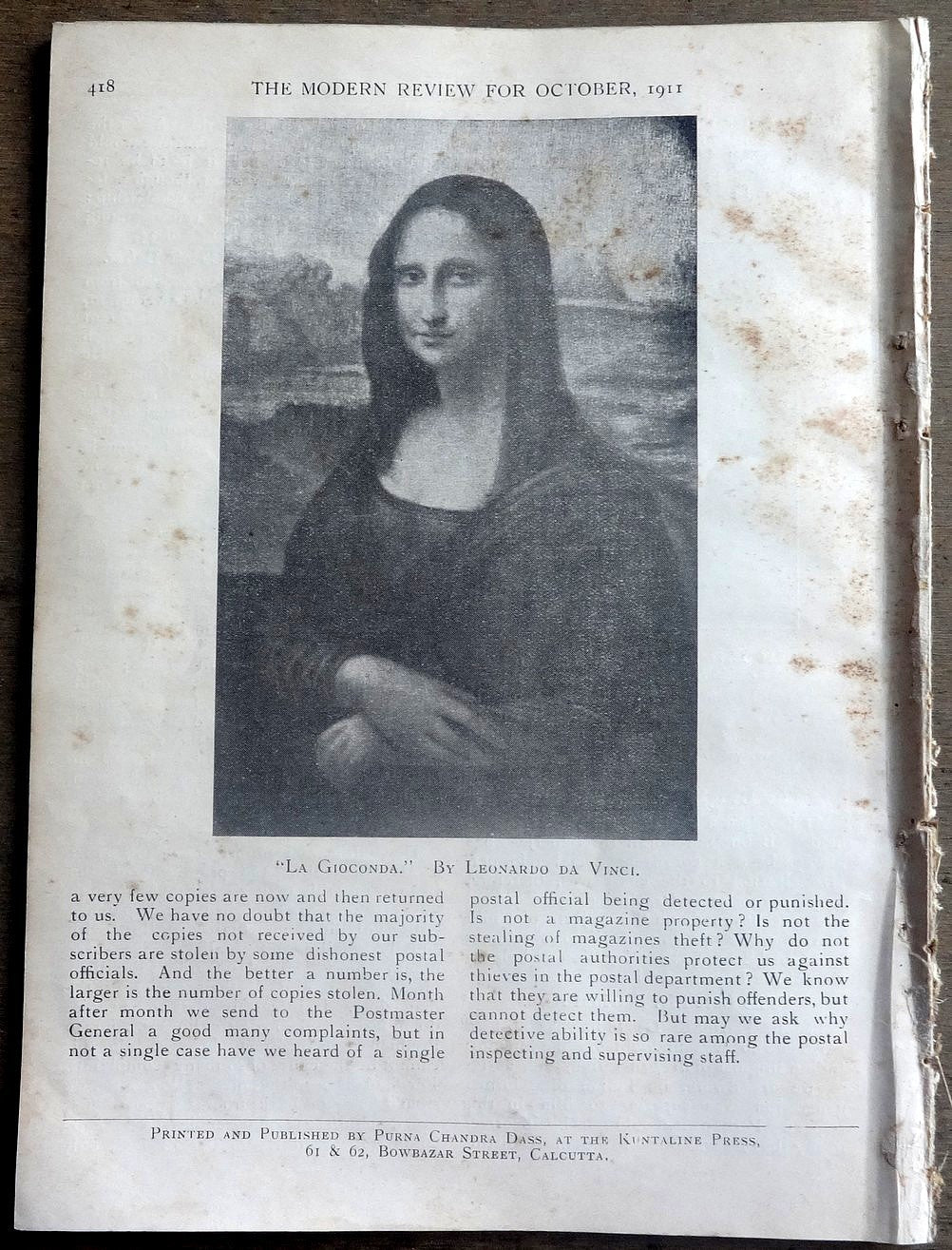 India Modern Review 1911 Panjabi Song Women’s Movements TURKEY etc SEE CONDITION