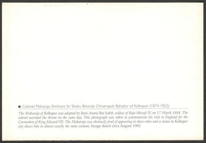 AOP India 2010 Princely States maxi card - Maharaja Shahu Bhonsle of Kolhapur
