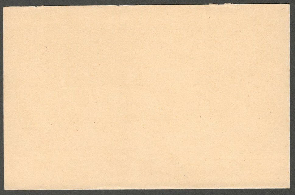 AOP India 15p Tiger postal card smeared & majorly unprinted ERROR unused