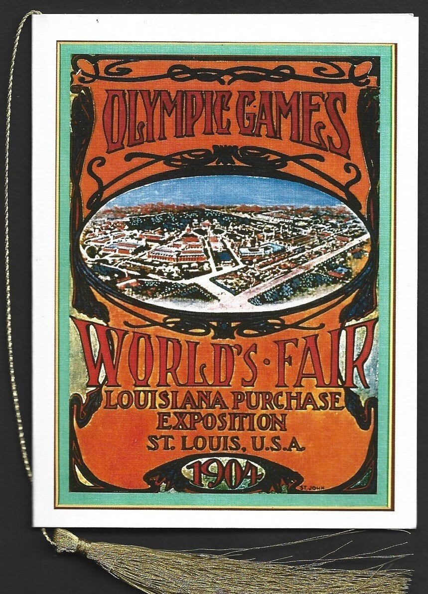 India 2024 Paris Olympics souvenir with 1904 St. Louis, US Olympics cachet