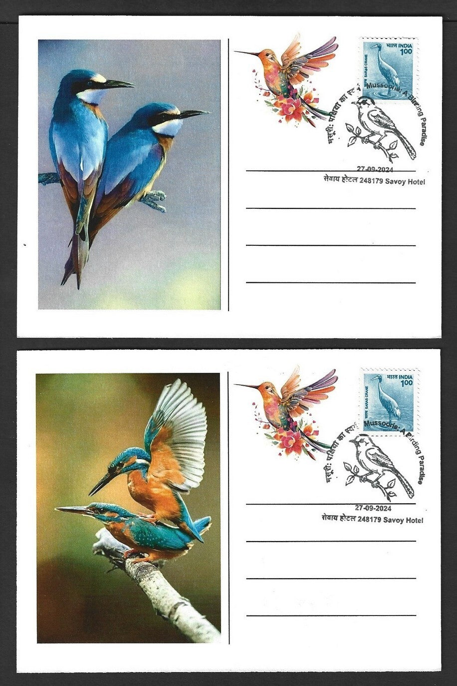India 2024 BIRDS maximum cards (not first day) (8)