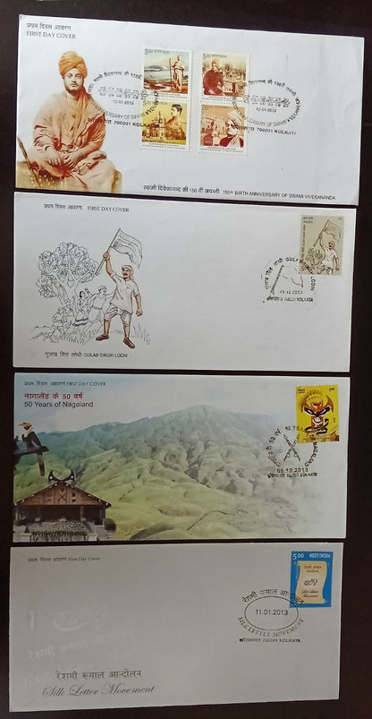 India 2013 First Day cover collection (23), most with unused brochures