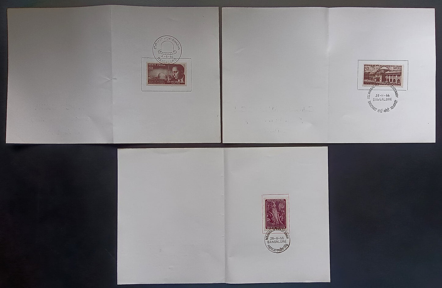 India 1966-68 Special Postage stamp first day folders (6)