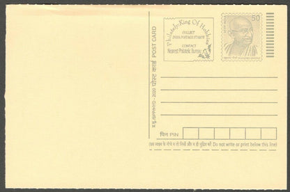 AOP India full back pictorial 50p Gandhi postal card GANDHI 