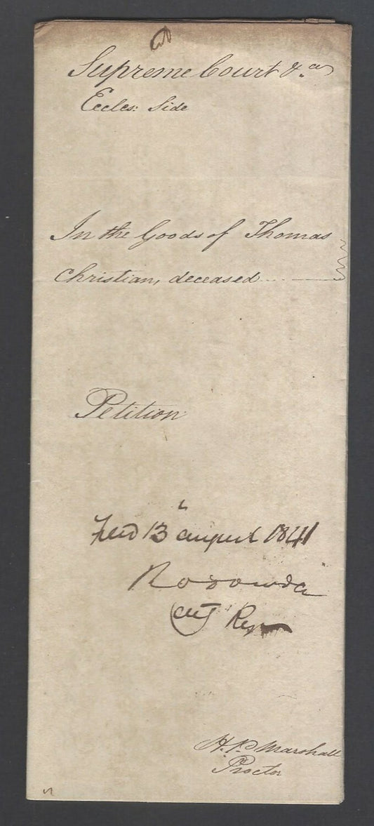 AOP India 1841 Supreme Court, Fort Williams, Calcutta document
