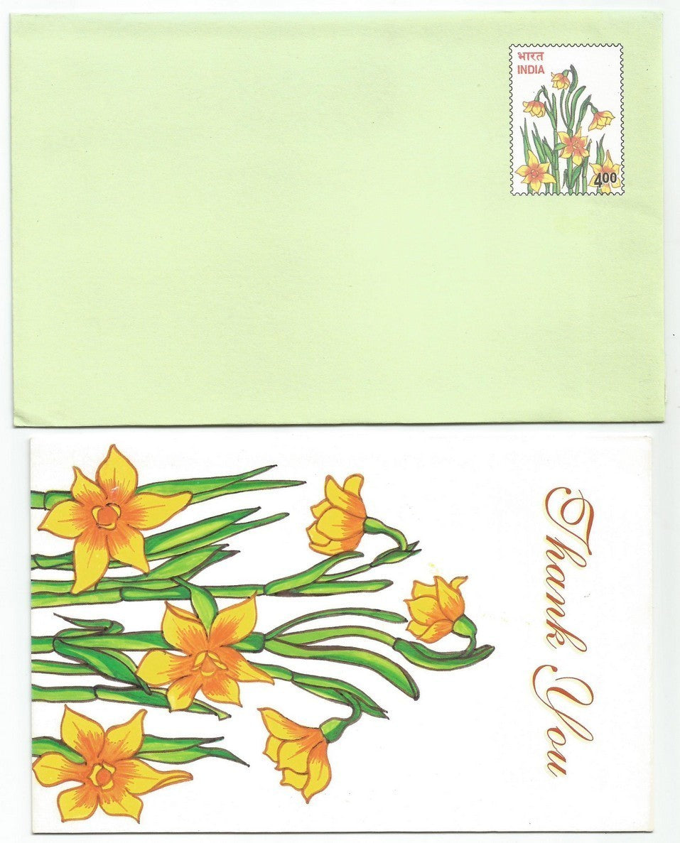 India 21 diff prepaid 4R envelopes issues all with matching greeting cards