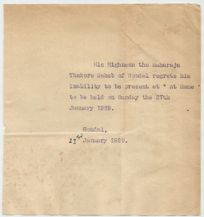 India 1929 & 1931 Carmichael Hospital Calcutta invitations (2)