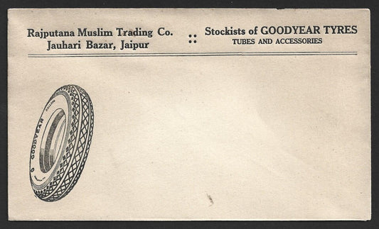 (AOP) India vintage advertisement envelope GOODYEAR TYRES