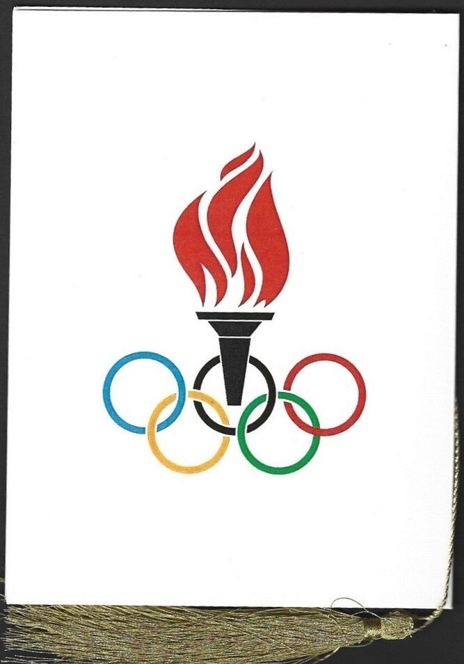 India 2024 Paris Olympics souvenir with 1988 Seoul, South Korea Olympics cachet