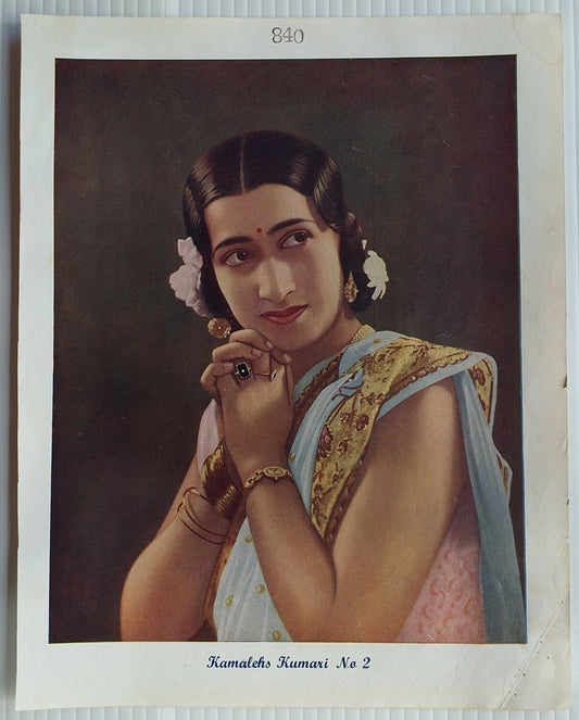 India Bollywood 1930s poster Kamalesh Kumari 9” x 11”