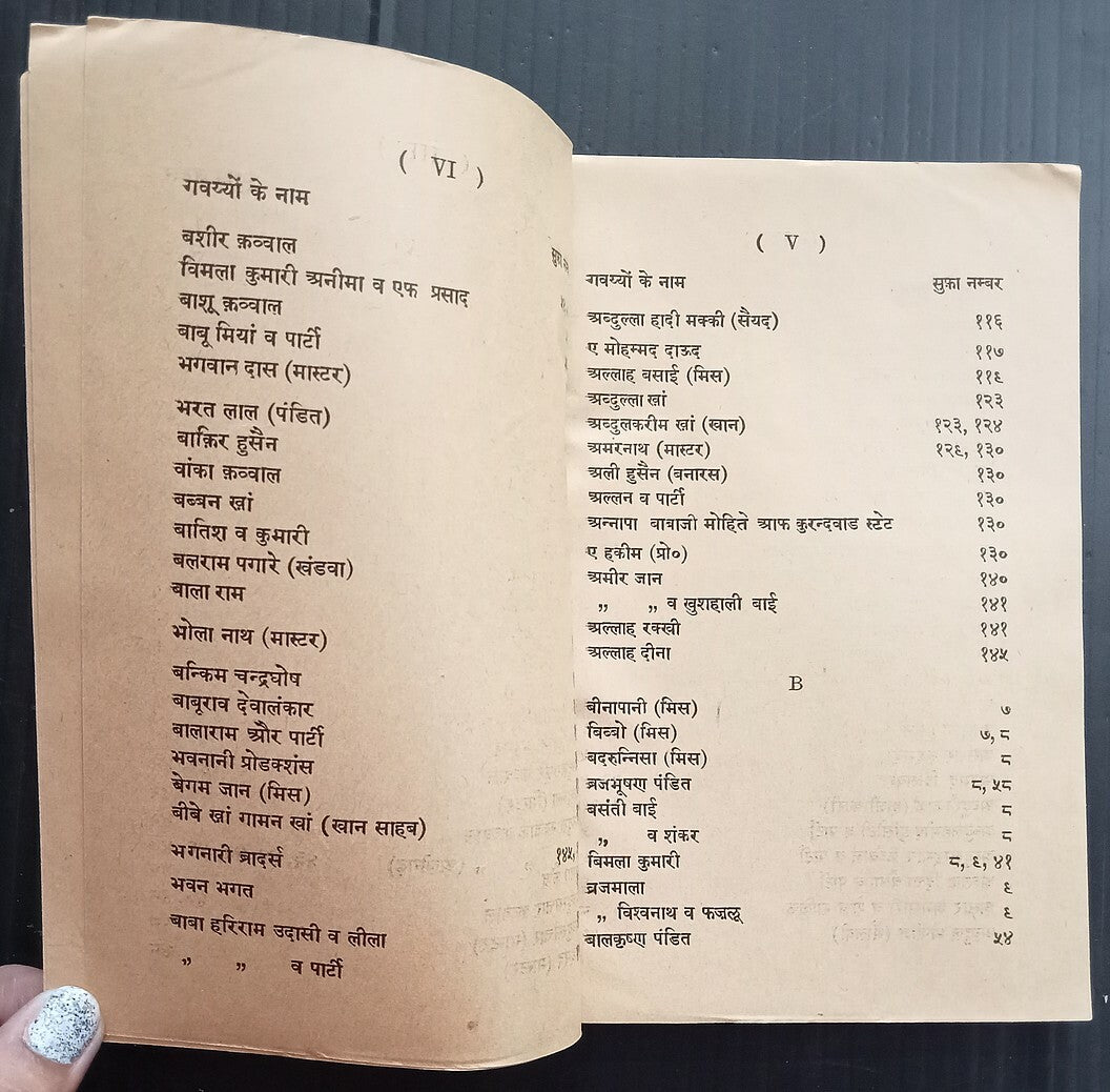 AOPIMT India THE TWIN 78rpm records price list 1939