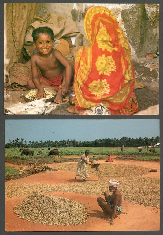 AOP India South India Goa Pondicherry vintage Auroville postcards (6)