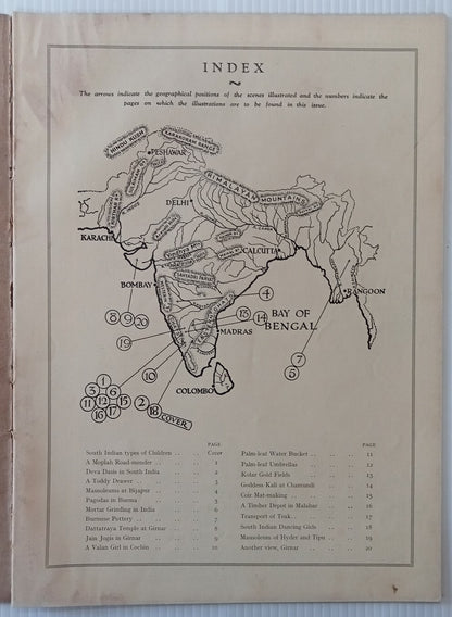 INDIAN PICTORAL EDUCATION 1929.30 Voll.1 No.2 Malabar Valan , Dasis, Chilum
