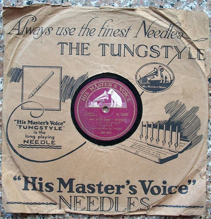 India 1936 Motilal Maya Banerji etc in Anil Da's Jagirdar 78rpm HMV record zaz