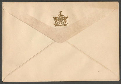 AOPIMT India Chhota Udepur State Rewa Kantha crested envelope Coat of Arms