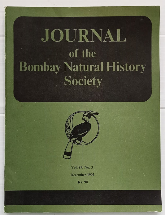 AOP India JOURNAL OF THE BOMBAY NATURAL HISTORY SOCIETY Dec 1992