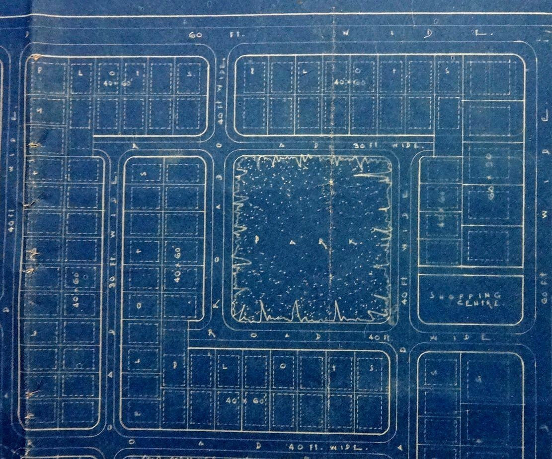 India 1954 Survey Map of the proposed NASIYAN COLONY Gangapur 22” x 35”