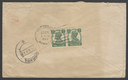 AOPIMT India 1942 illustrated advertisement cover ROYAL PLATE GLASS POWDER