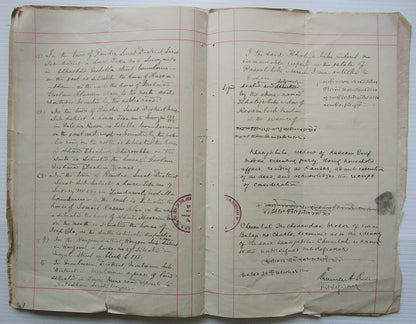 India 1910 Assignment document with Special Adhesive KEdVII 20R, 50R