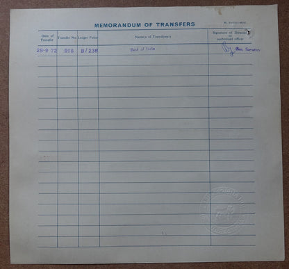 India 1971 Ambica Mills share certificate