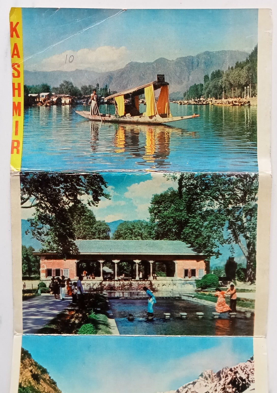 (AOP) India - Kashmir vintage folder with 10 postcards