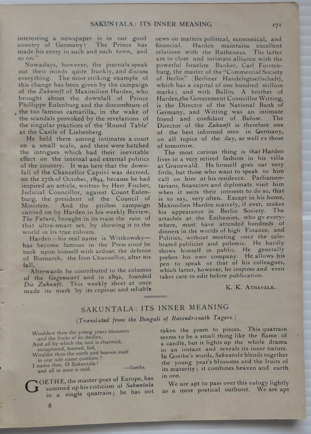 India Modern Review 1911 Tolstoy CF Andrews 5 plates etc SEE CONDITION