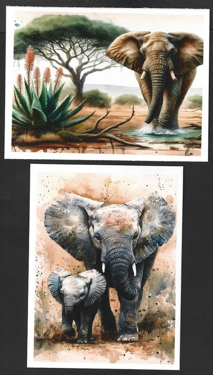 India 2023 LEMRU ELEPHANT RESERVE Special postcards (5)