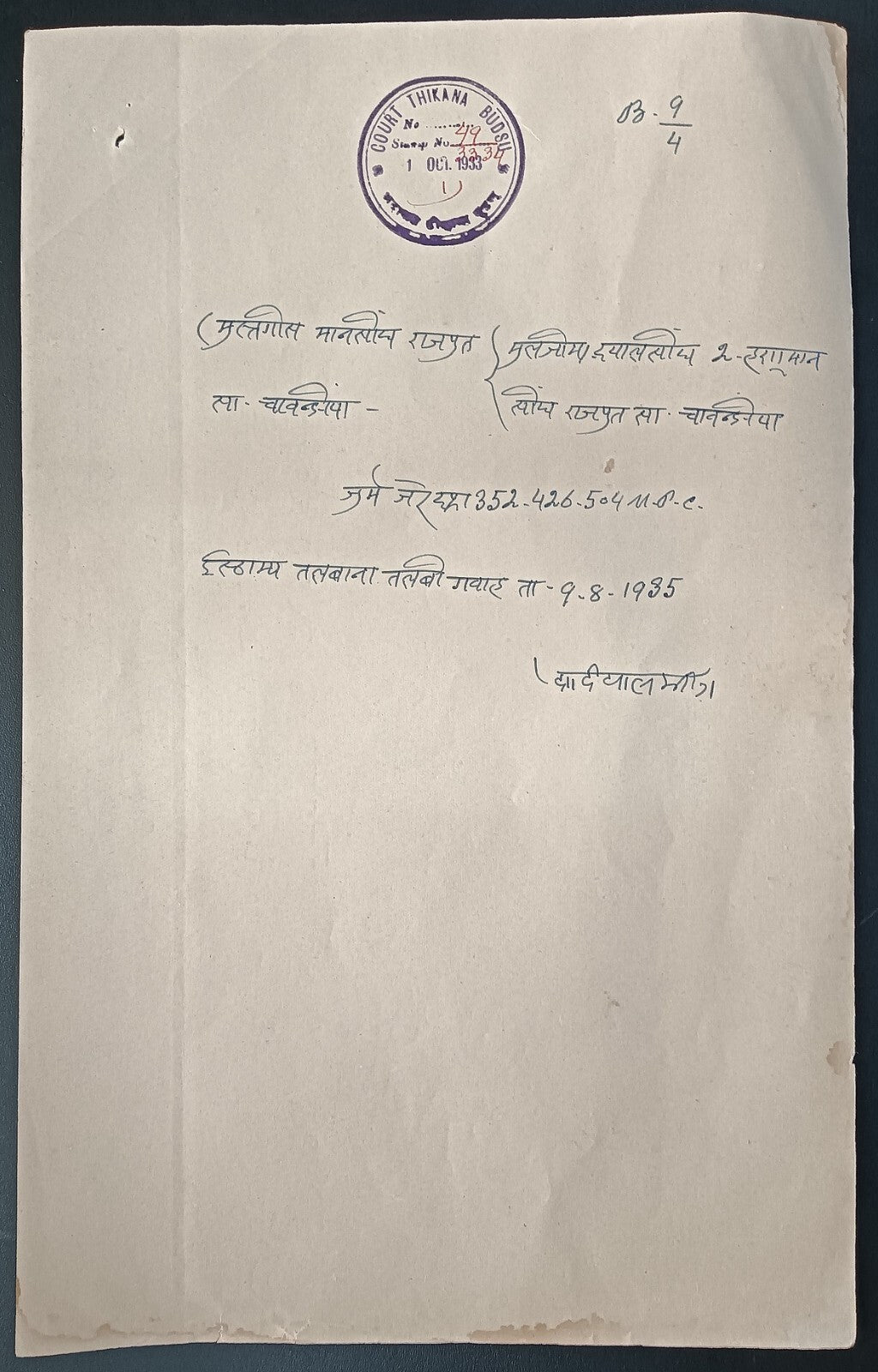 India BUDSA Thikana (Jodhpur State) stamp papers (2)