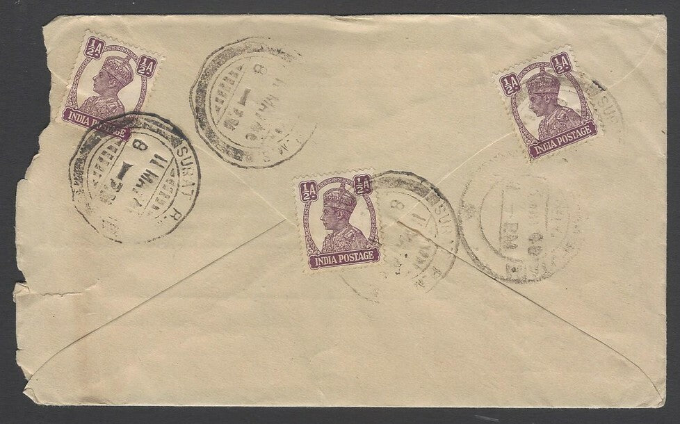 AOPINT India 1942 illustrated advertisement cover JARIWALA Embroider