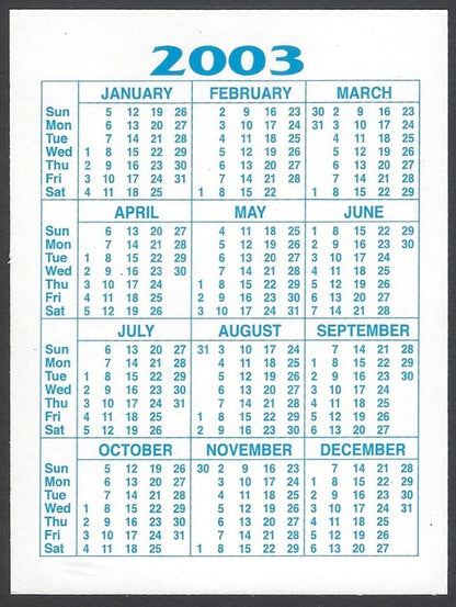 AOP2 India Bollywood 2003 Pocket Calendar ESHA DEOL