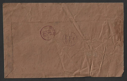 AOP India Indore Holkar State 1896 stampless cover HASALPUR to INDORE