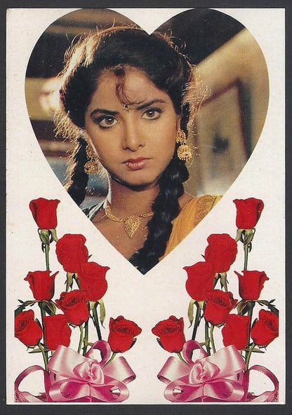 AOP India Bollywood vintage postcard DIVYA BHARTI