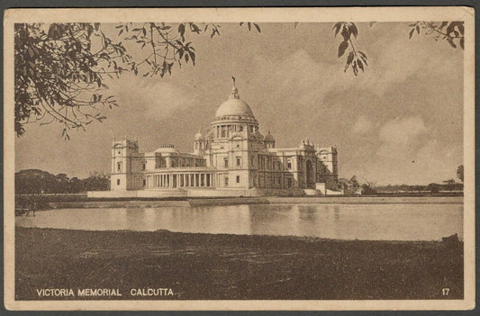 AOP India vintage postcard VICTORIA MEMORIAL, CALCUTTA