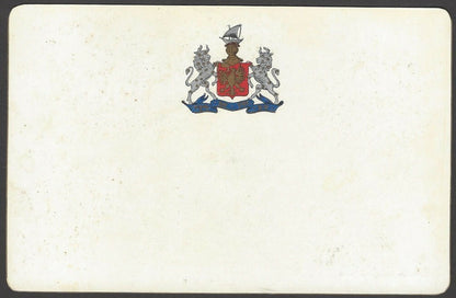 India Bhavnagar State The New Lal Palace 1940s View Card with state crest