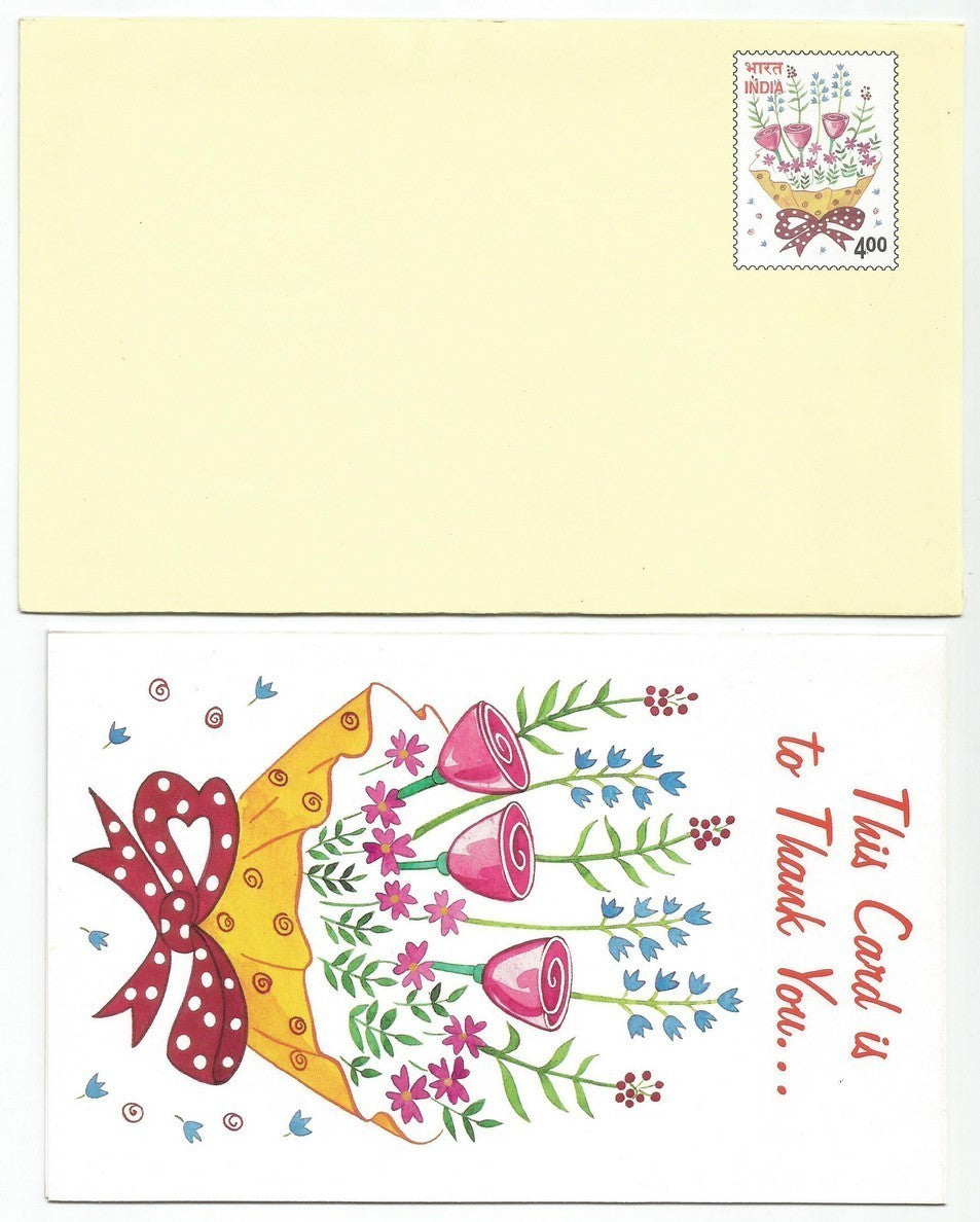 India 21 diff prepaid 4R envelopes issues all with matching greeting cards