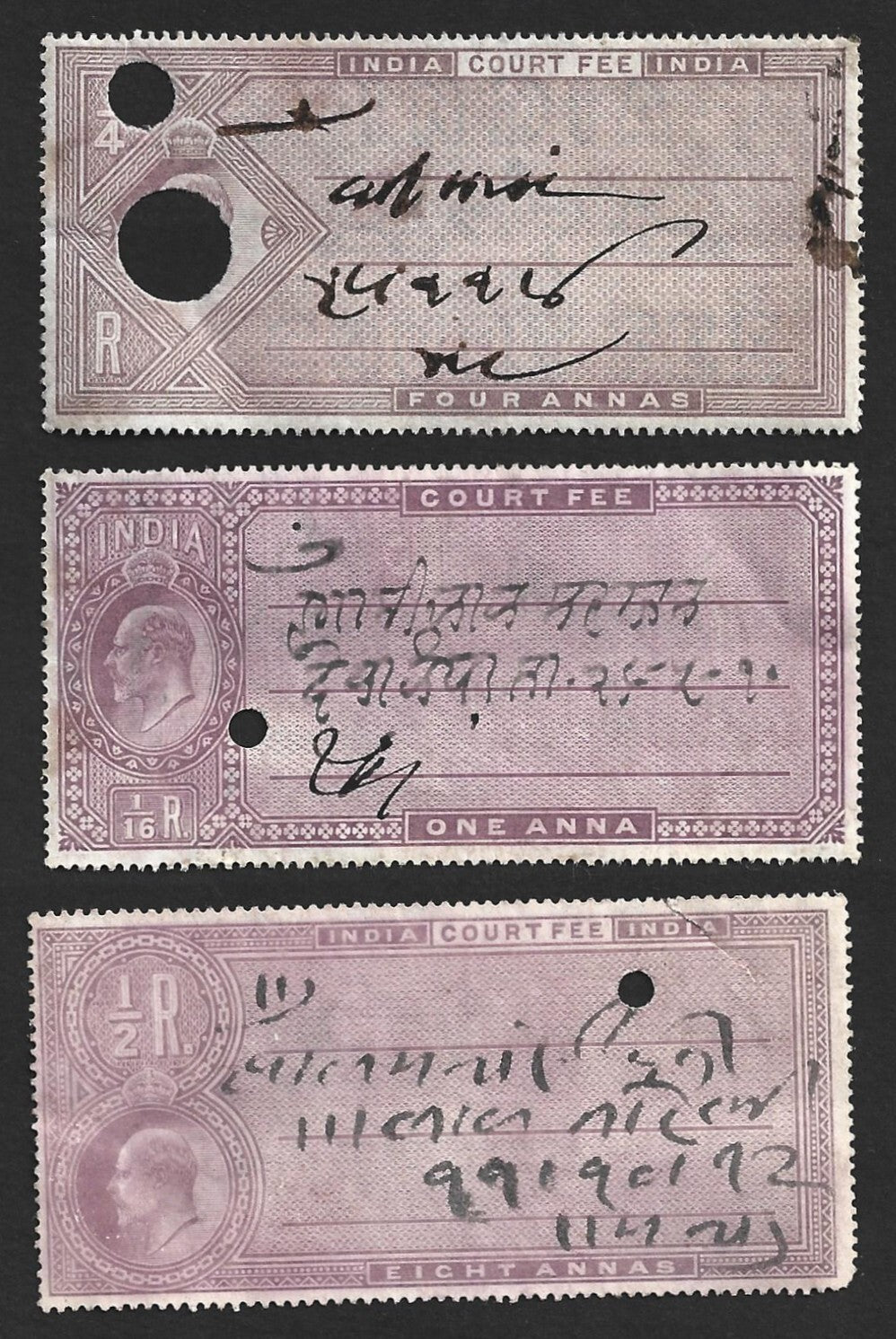 (AOP) India revenue - collection KEdVII COURT FEES