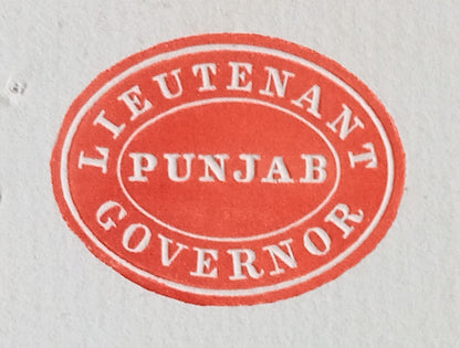 India letter signed Lt. Gov. Sir O'Dwyer with LIEUTENANT GOVERNOR PUNJAB crest