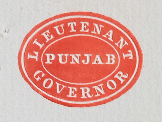 India letter signed Lt. Gov. Sir O'Dwyer with LIEUTENANT GOVERNOR PUNJAB crest