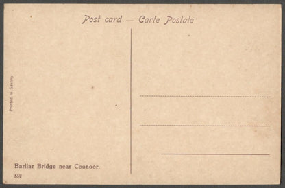 AOP India Barliar Bridge near Coonoor vintage postcard