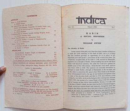 AOP India Indica Heras Institute of Indian History & Culture Journal 2000