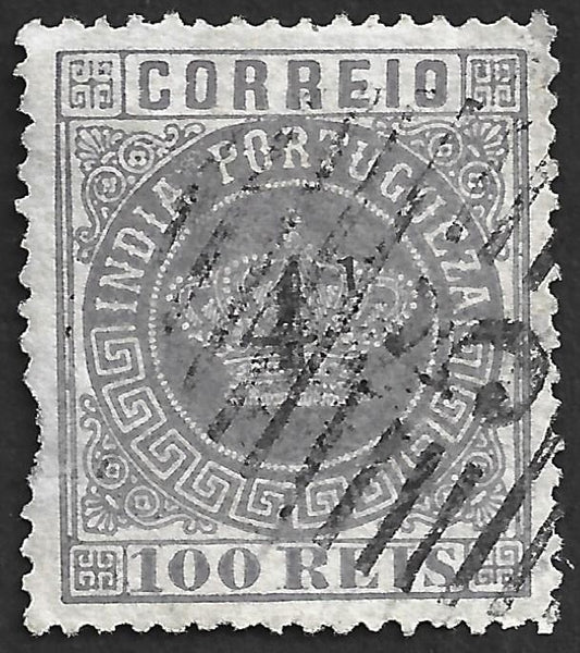 AOP Portuguese India 1880-81 Crown issue #121 used