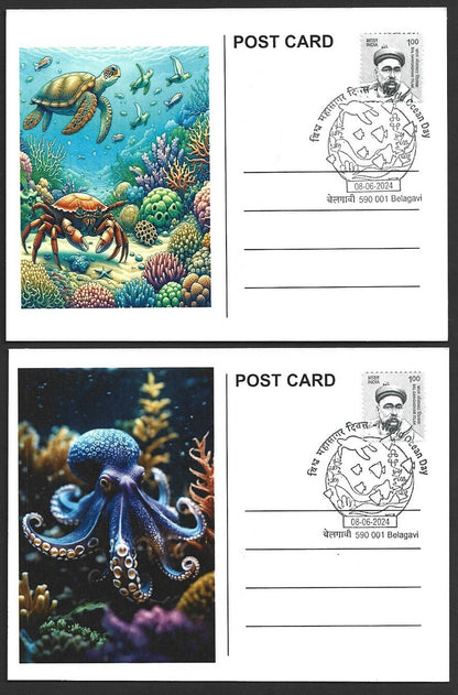 India 2024 World Ocean Day pictorial event postcards (7)