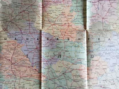 AOP India 1991 A Road Guide To Maharashtra Map 