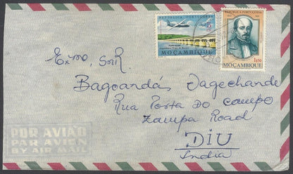 AOP Mozambique 1972 cover to DIU, India