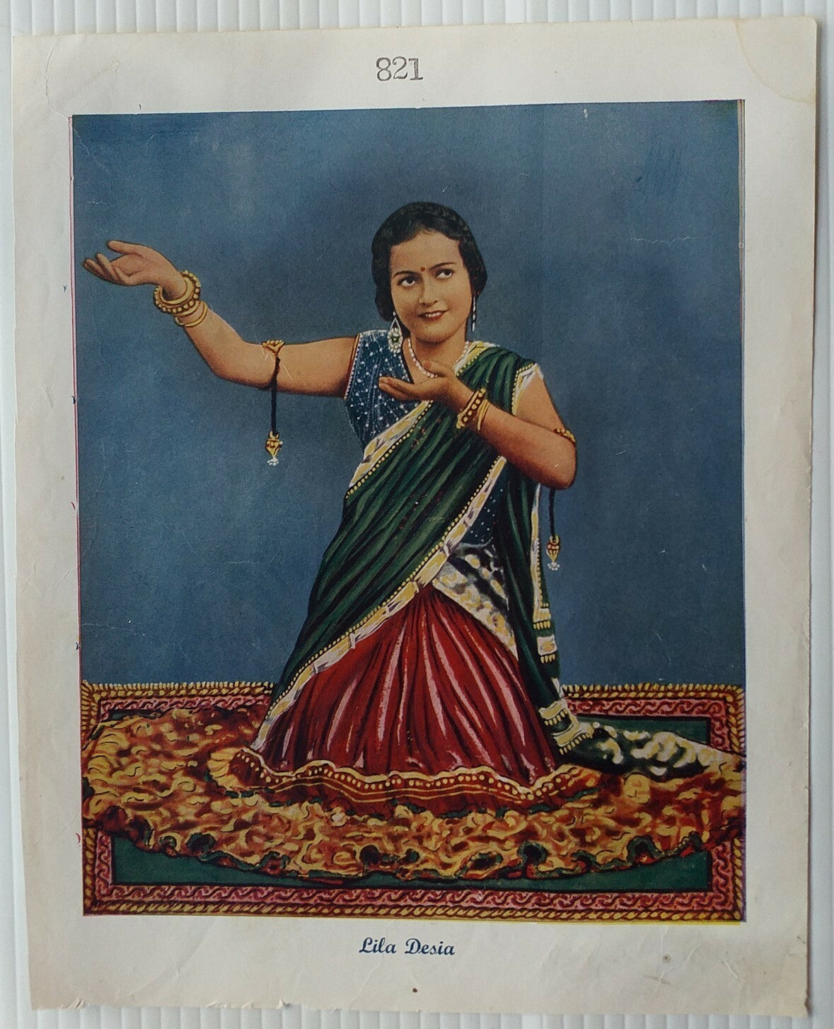 India Bollywood 1930s poster Lila Desai 9” x 11”