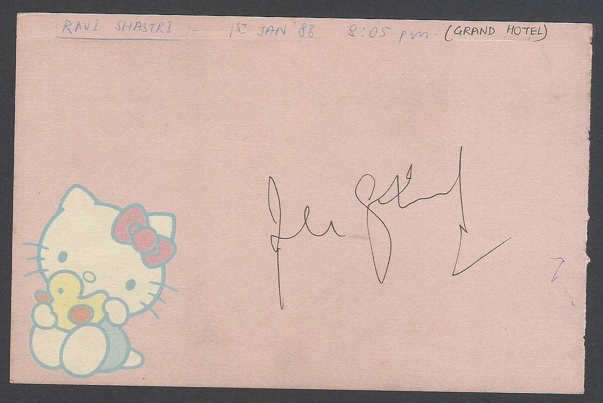 AOP Cricket RAVI SHASTRI & SHRIKANTH India autograph 